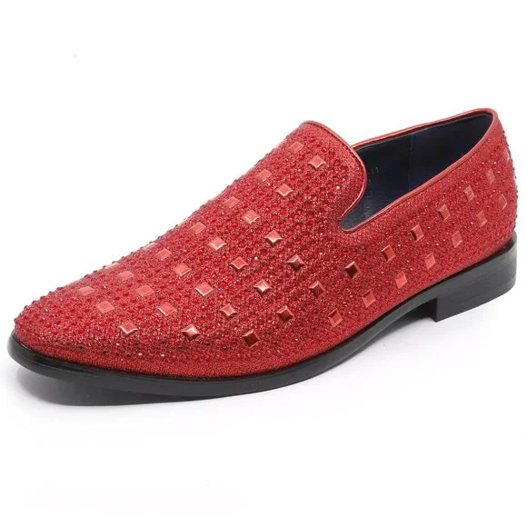 metrocharm | Shoes | Red Mens Rhinestone Classic Smoking 